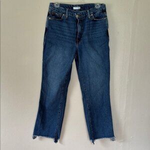 Good American cut hem cropped straight jeans 28/6